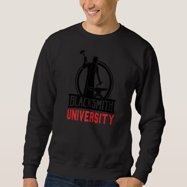 Mens Patriotic American Blacksmith Forge Hammer A Sweatshirt (Vorderseite)