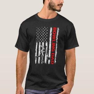 Mens Patriotic Bowling Vater American Flag Männer T-Shirt