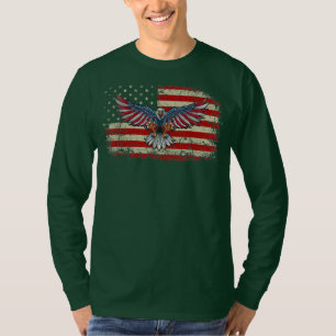 Mens Patriotic Eagle 4. Juli USA T-Shirt
