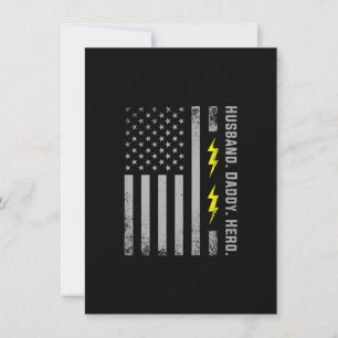 Mens Patriotic Electrical Vater American Flag Fars Mitteilungskarte