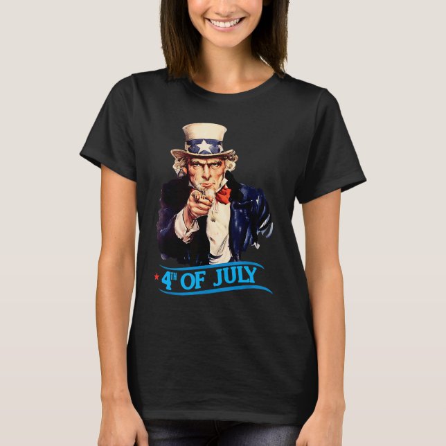 Mens Patriotic Uncle Sam 4th Of July Independence  T-Shirt (Vorderseite)