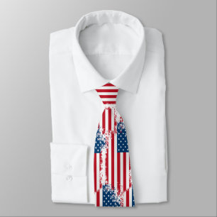 Mens Patriotic USA Flag Krawatte