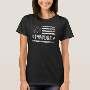 Mens Pawdre Bester Hund Vater je US Flag Hundescha T-Shirt
