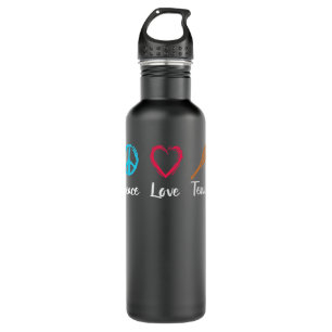 Mens Peace Liebe Tennis Edelstahlflasche