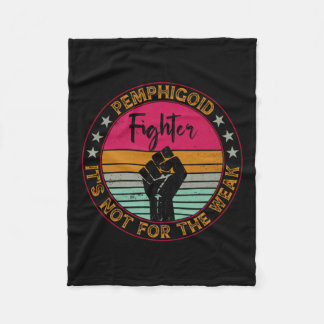 Mens Pemphigoid Awareness _ Retro Fighter Pemphigo Fleecedecke