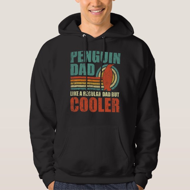 Mens Penguin Vater wie ein regelmäßiger Vater, abe Hoodie (Vorderseite)