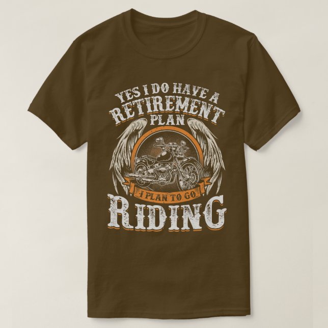 Mens-Pensionsplan für Motorradfahrer T-Shirt (Design vorne)
