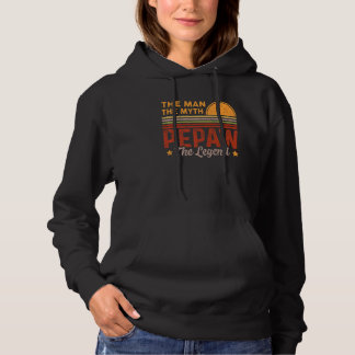Mens Pepaw The Man Myth Legend Retro Großvater Vat Hoodie