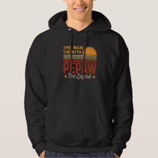 Mens Pepaw The Man Myth Legend Retro Großvater Vat Hoodie