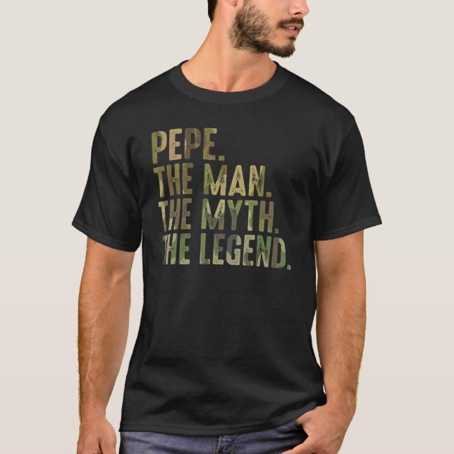Mens Pepe Man Myth Legende von Entenkinder Pepe T-Shirt (Vorderseite)