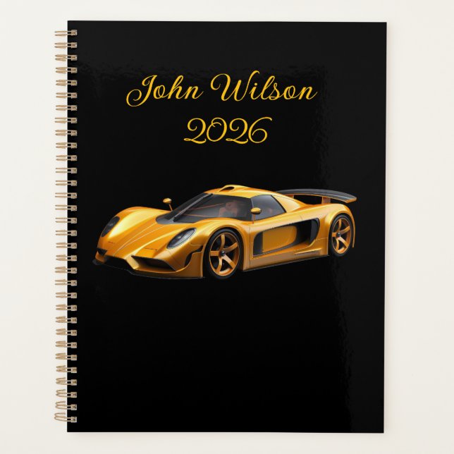 Men's Personalised 2026 Planner Planer (Vorderseite)