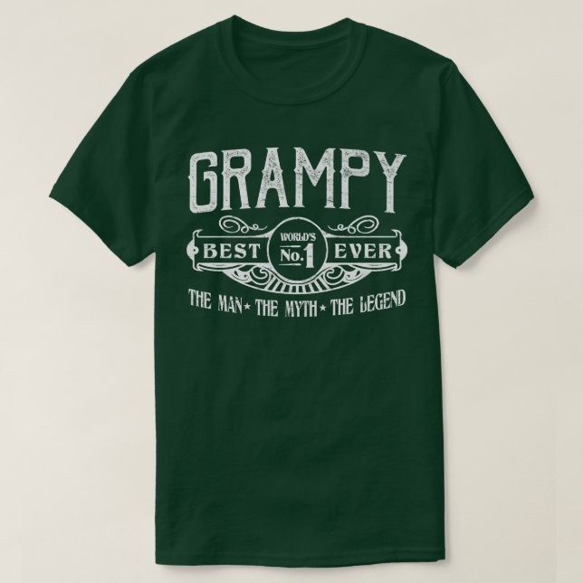 Mens Personalisiert Grampy Best No  T-Shirt (Design vorne)