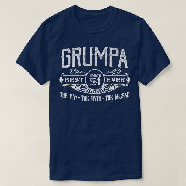 Mens Personalisiert Grumpa Best No T-Shirt (Design vorne)