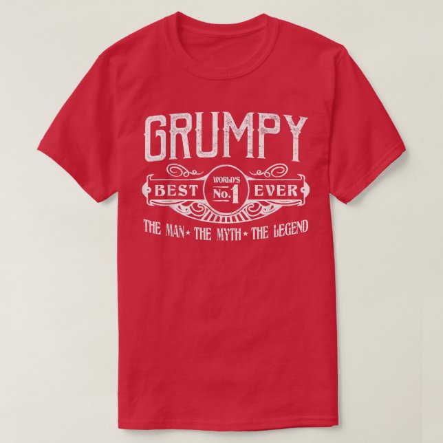 Mens Personalisiert Grumpy Best No  T-Shirt (Design vorne)