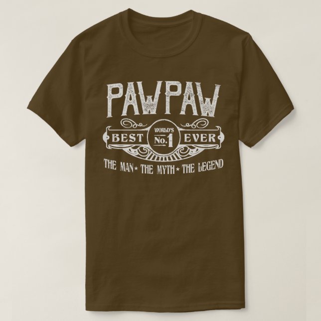Mens Personalisiert Pawpaw Best No T-Shirt (Design vorne)