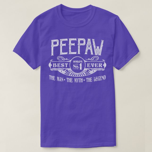 Mens Personalisiert Peepaw Best No  T-Shirt (Design vorne)