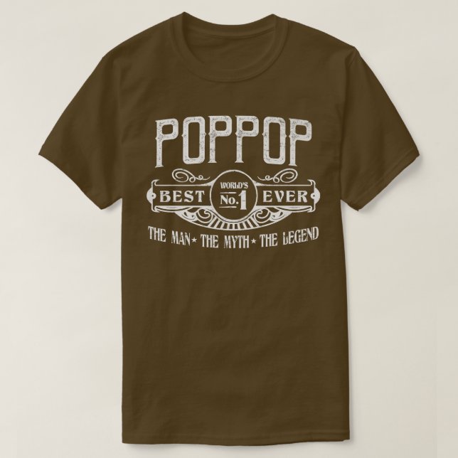 Mens Personalisiert Poppop Best No  T-Shirt (Design vorne)