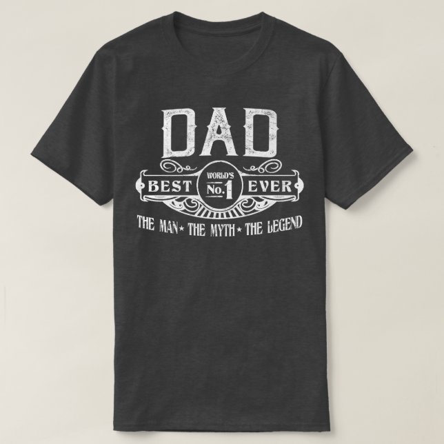 Mens Personalized Dad Best No  T-Shirt (Design vorne)