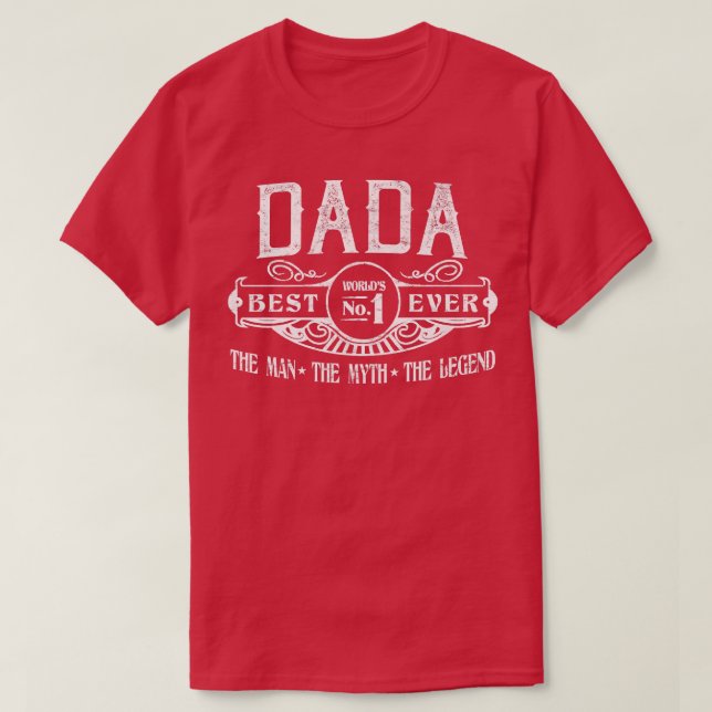 Mens Personalized Dada Best No  T-Shirt (Design vorne)