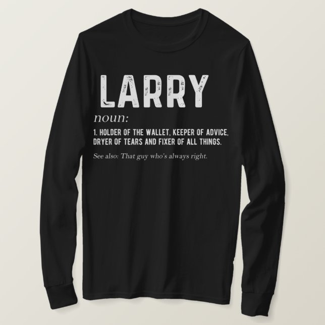 Mens Personalized Larry Dad Noun Firstname T-Shirt (Design vorne)