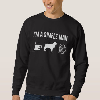 Mens Pet Border Collie Doppy Welpe einfache Mann Sweatshirt