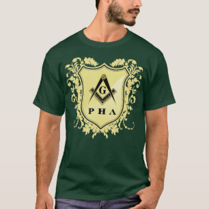Mens PHA Masonic Wappen T Prince Hall Mason T-Shir T-Shirt