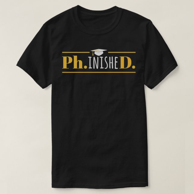 Mens PhD Graduation Gift Present Phinished Premium T-Shirt (Design vorne)