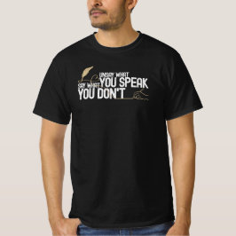 Men's Philosophical Unsay What You Speak Value T-S T-Shirt