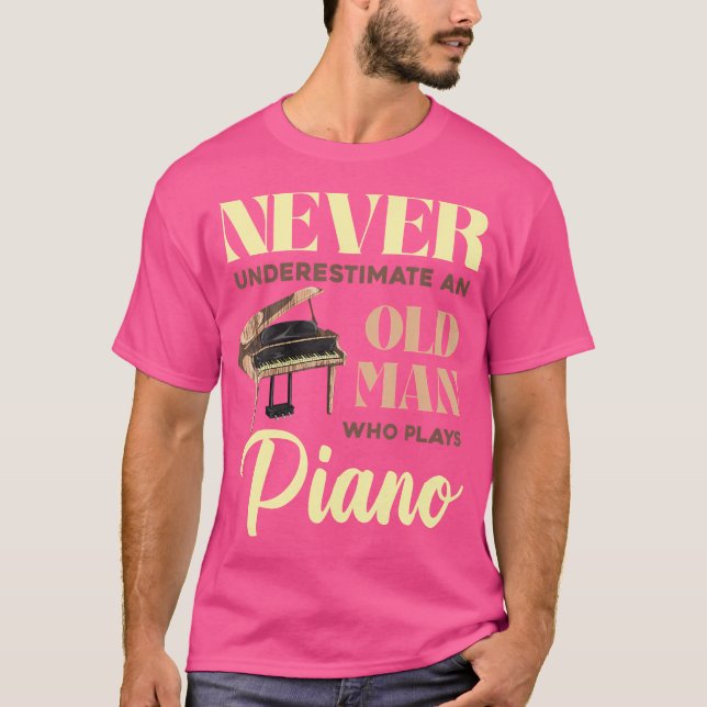 Mens Pianist Retired Piano Player Musician Retirem T-Shirt (Vorderseite)
