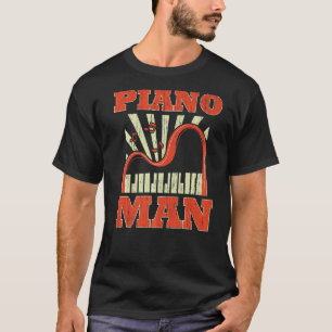 Mens Piano Man Musical Instrument Musical Istrume T-Shirt