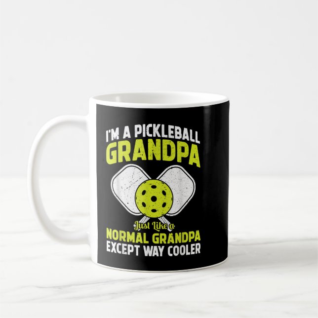 Mens Pickleball Grandpa Funny Pickleball Player Gr Kaffeetasse (Links)