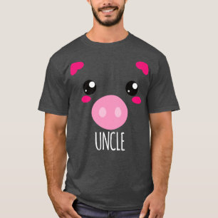 Mens Pig Face Kawaii Halloween Costume For Uncle F T-Shirt
