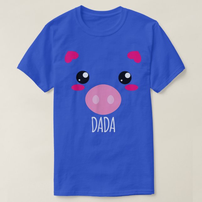 Mens Pig Face Kawaii Halloween Kostüm für Dada Fu T-Shirt (Design vorne)