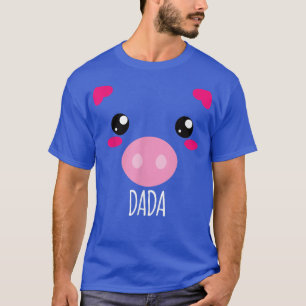 Mens Pig Face Kawaii Halloween Kostüm für Dada Fu T-Shirt