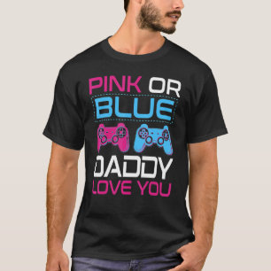 Mens Pink oder Blue Gender Reveal Video Game Daddy T-Shirt