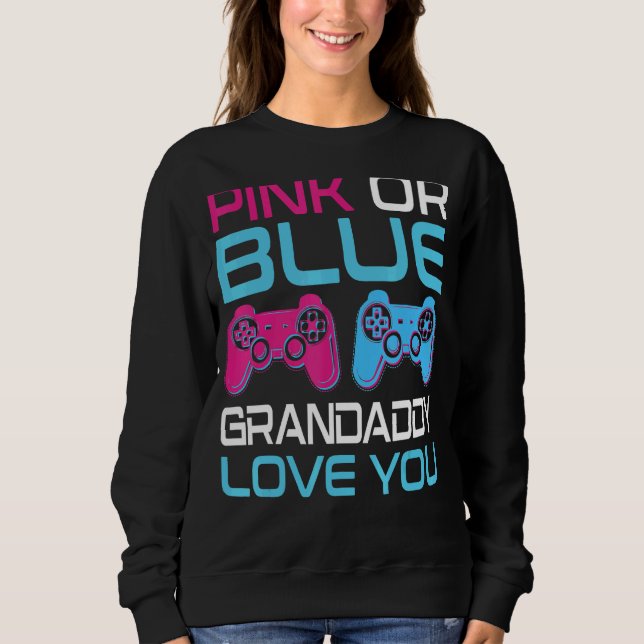 Mens Pink oder Blue Gender Reveal Video Game Grand Sweatshirt (Vorderseite)