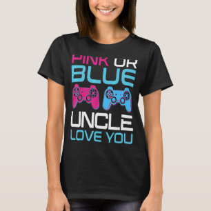 Mens Pink oder Blue Gender Reveal Video Game Onkel T-Shirt