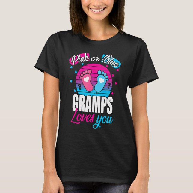 Mens Pink oder Blue Gramps Lieben Sie zeigen Baby  T-Shirt (Vorderseite)