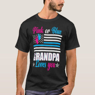 Mens Pink oder Blue Opa Lieben Sie Baby Geschlecht T-Shirt