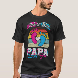 Mens Pink oder Blue Papa Lieben Sie Geschlecht Par T-Shirt