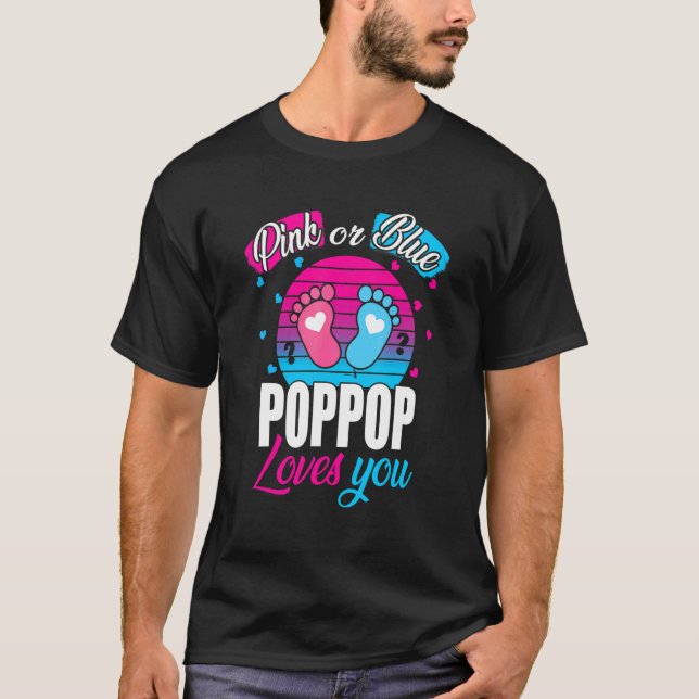 Mens Pink oder Blue Poppop Lieben Sie zeigen Baby  T-Shirt (Vorderseite)