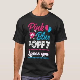 Mens Pink oder Blue Poppy Lieben Sie Geschlecht of T-Shirt