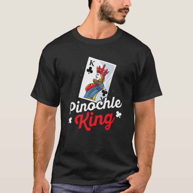 Mens Pinochle Player   Pinochle King His And Hers  T-Shirt (Vorderseite)