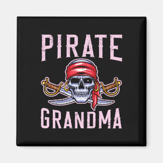 Mens pirate grandma grandmother granny pirate magnet