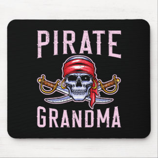 Mens pirate grandma grandmother granny pirate mousepad