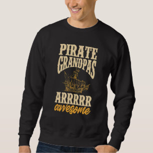 Mens Pirate Grandpa Piratenflagge Freebooter 3 Sweatshirt