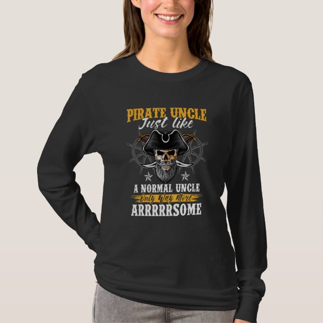 Mens Pirate Uncle Piratenflagge Freebooter 1 T-Shirt (Vorderseite)