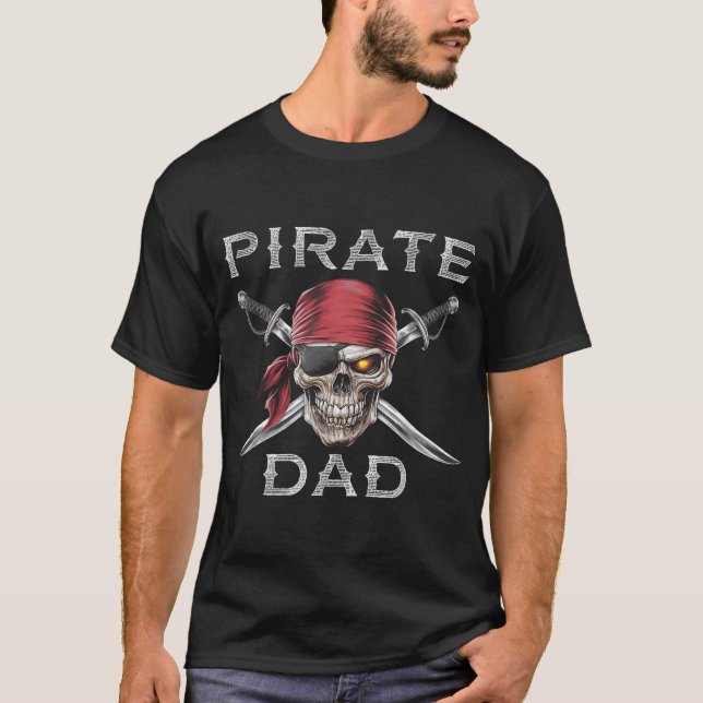 Mens Pirate Vater T-Shirt (Vorderseite)