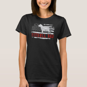 Mens Pit Bull Vater beklagt American Flag Patriot T-Shirt