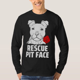Mens Pitbull Rescue Pit Face Funny Niedlich Pitbul T-Shirt